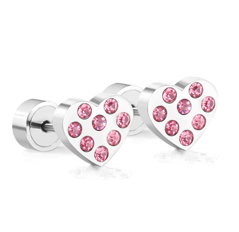 Pendientes a presión Corazón
