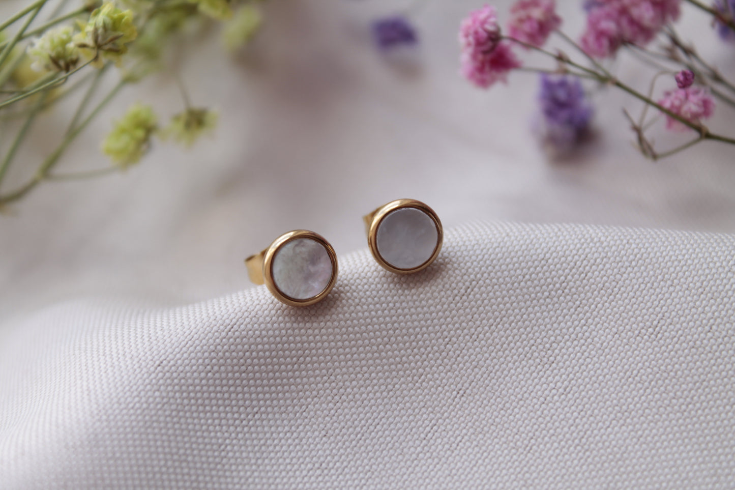 Pendientes Nácar Blancos