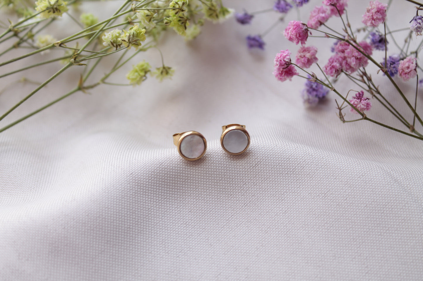 Pendientes Nácar Blancos