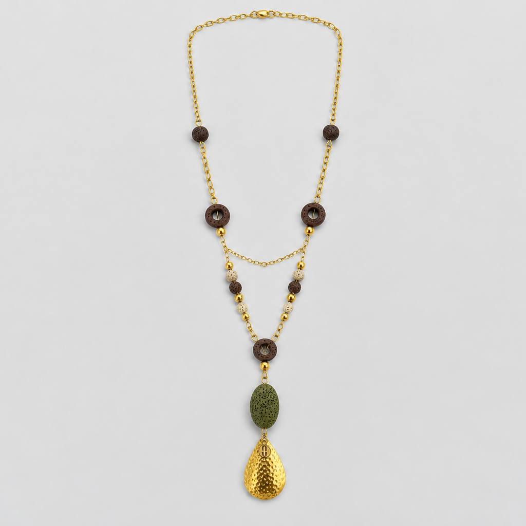 Collar de piedras volcanicas españa