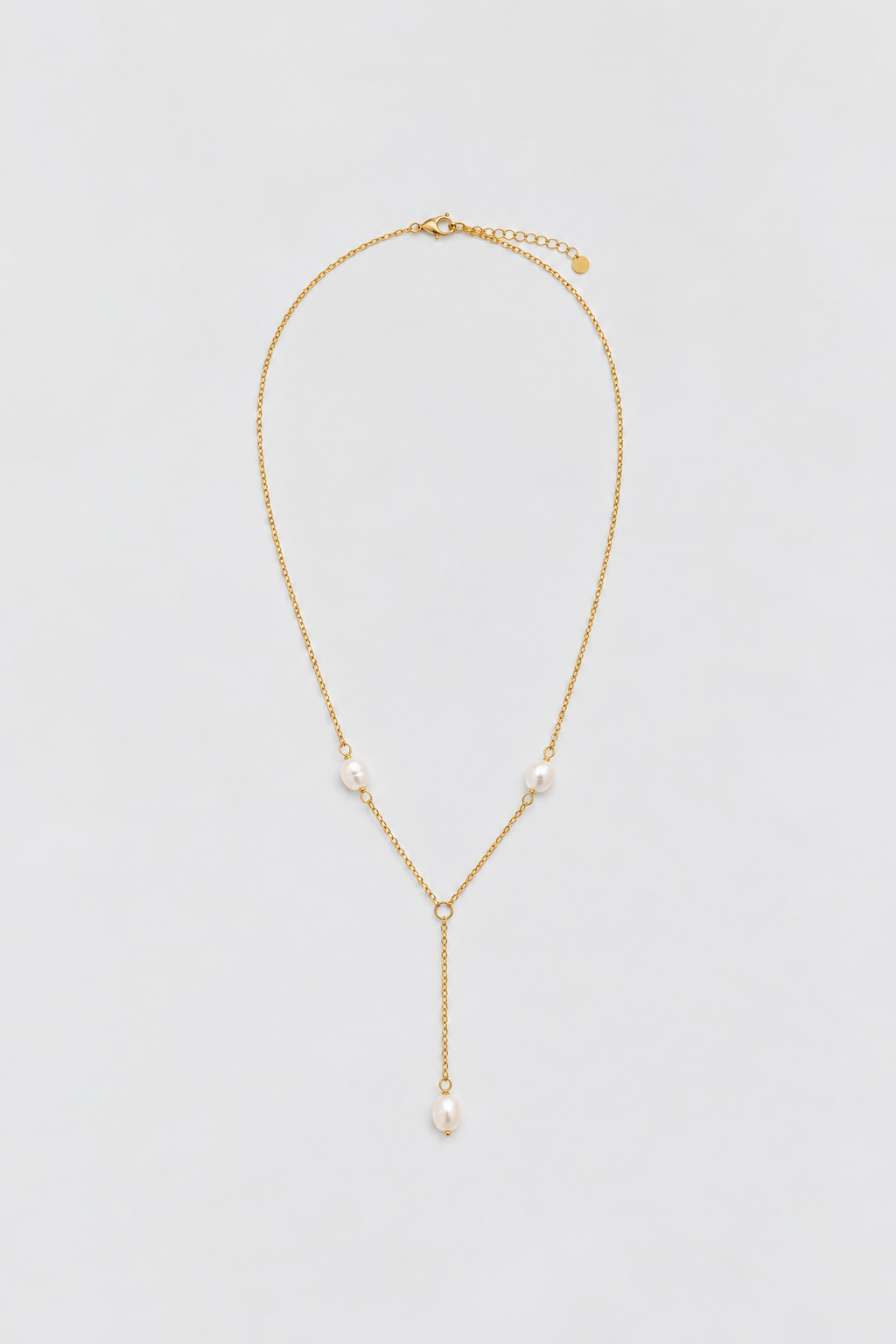 Collar dorado con perlas de acero inoxidable – Jargón.