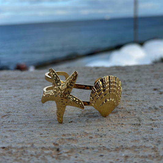 Brazalete Estrella y concha Marina