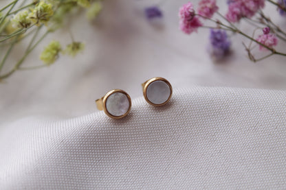 Pendientes Nácar Blancos