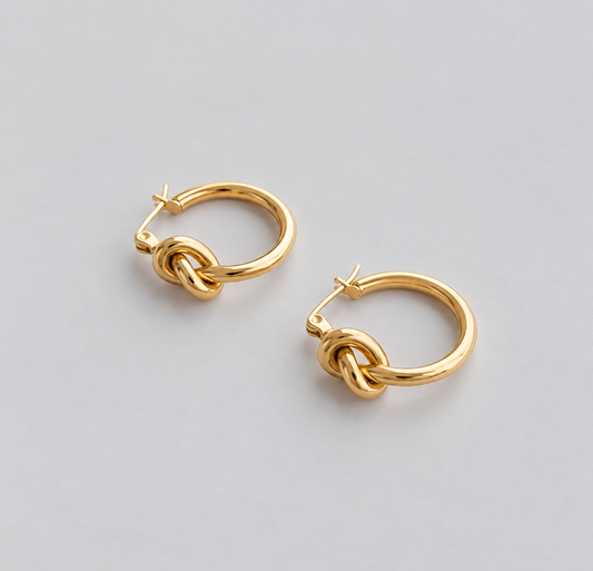 Knot Hoop Earrings