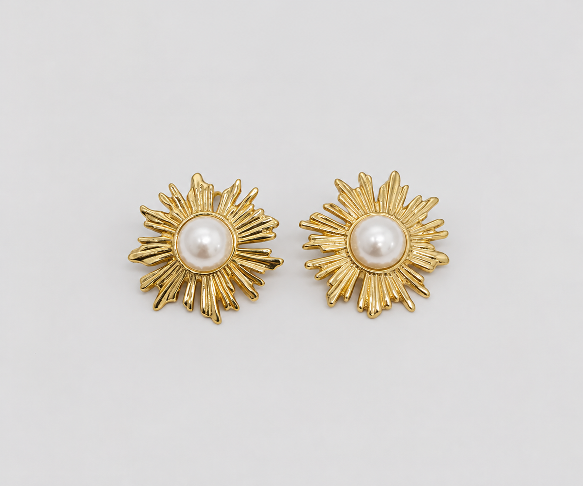 Pearl Flower Earrings