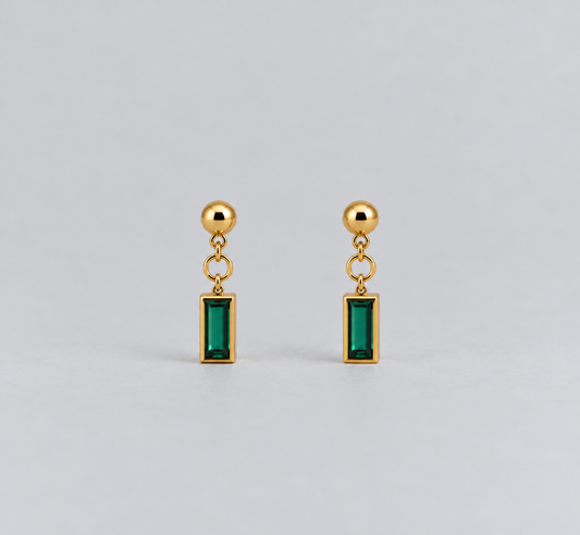 Pendientes esmeralda
