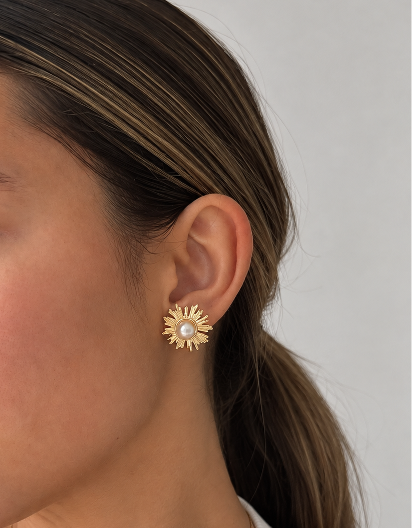 Pearl Flower Earrings