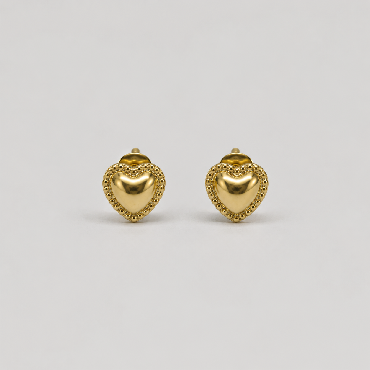 Pendientes corazón de rosca