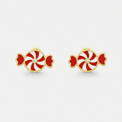 Caramel-colored earrings